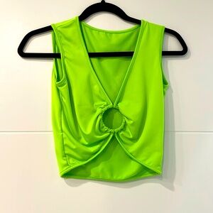 Lime green crop top